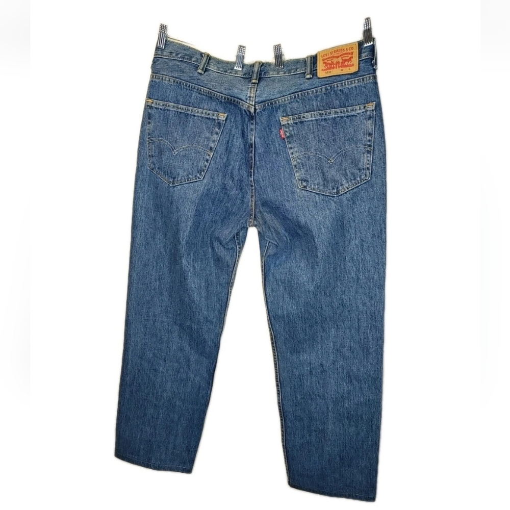 Levi's 550 Relaxed Fit Jeans 38/31 Blue Denim High Waisted Work Wear Streetwear - Picture 2 of 9